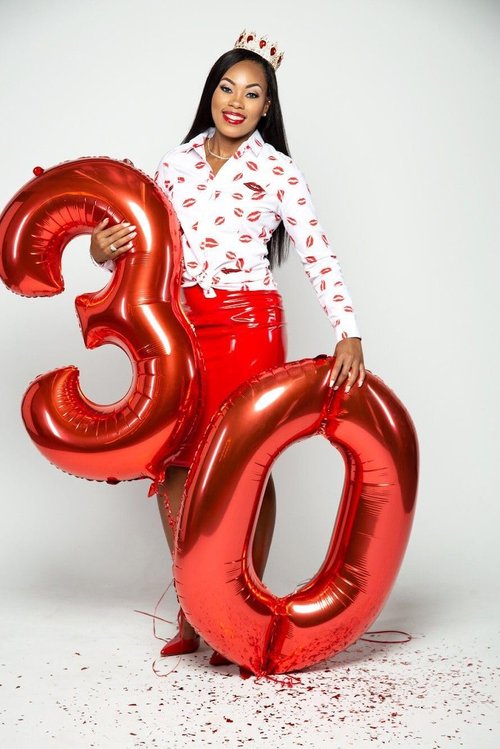 Happy 27 Red Foil Number Balloons - Large Birthday Decorations for Men & Women | Perfect for Weddings & Anniversaries