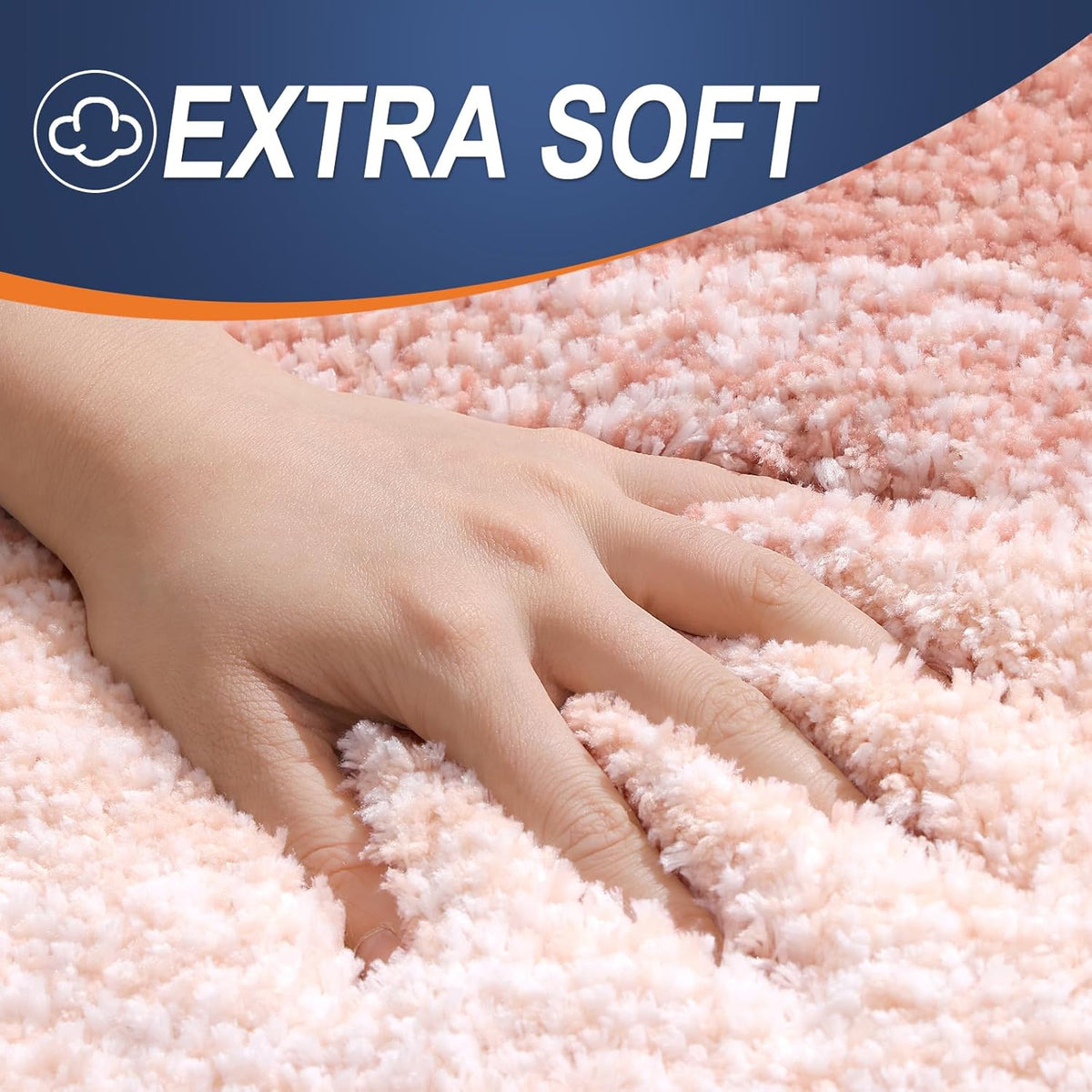 OLANLY Bathroom Runner Rug - Extra Soft Microfiber Mat | Quick-Dry, Washable 70x24 in Peach