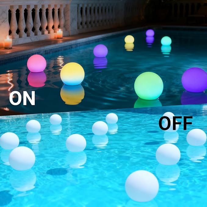 1 Pack 3-inch Smart Sphere Night Light, Rechargeable LED Ball Lights, 16 RGB Color Change Mood Lighting, Waterpro Battery Ideal for Pool Bedroom Kids Room Party and Holiday Ambient Lighting