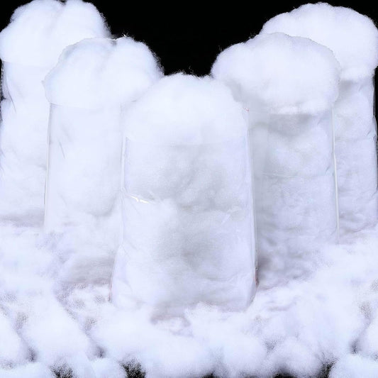 Shappy Christmas Fake Snow | 165.79 Ounce Fluffy White Cloud Fiber for Indoor Decor