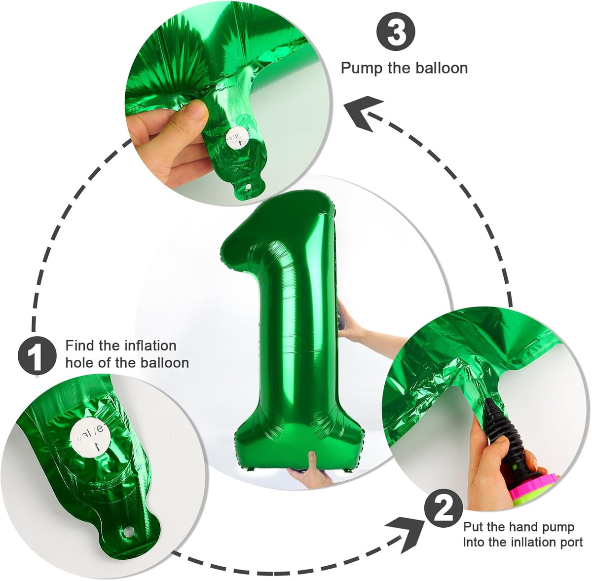 Number 7 Balloon - 40 Inch Dark Green Birthday Decoration for 7th, 17th, 27th, or 70th Celebrations