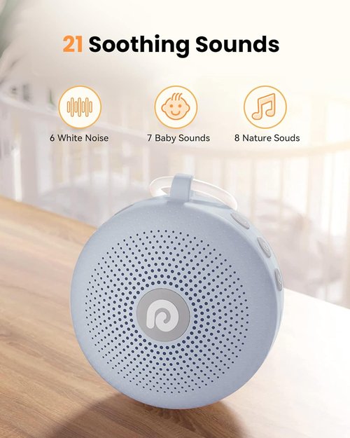 Dreamegg White Noise Machine - Portable Sound Therapy Device with 21 Soothing Sounds | Ideal for Home & Travel