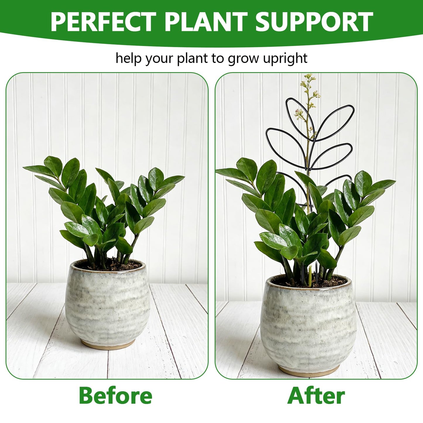 4 Pack Plant Trellis for Climbing Plants Indoor Outdoor, Garden Trellis for Potted Plants, Metal Climbing Plant Support for Houseplant