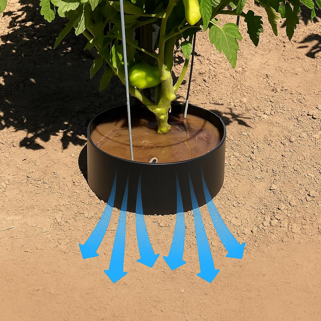 5 Pack Plant Rings for Outdoor Plants – Interlocking Planting Grow Rings | Garden Rings for Plants Support and Soil Moisture Retention – Grow Rings for Plants | Made in USA