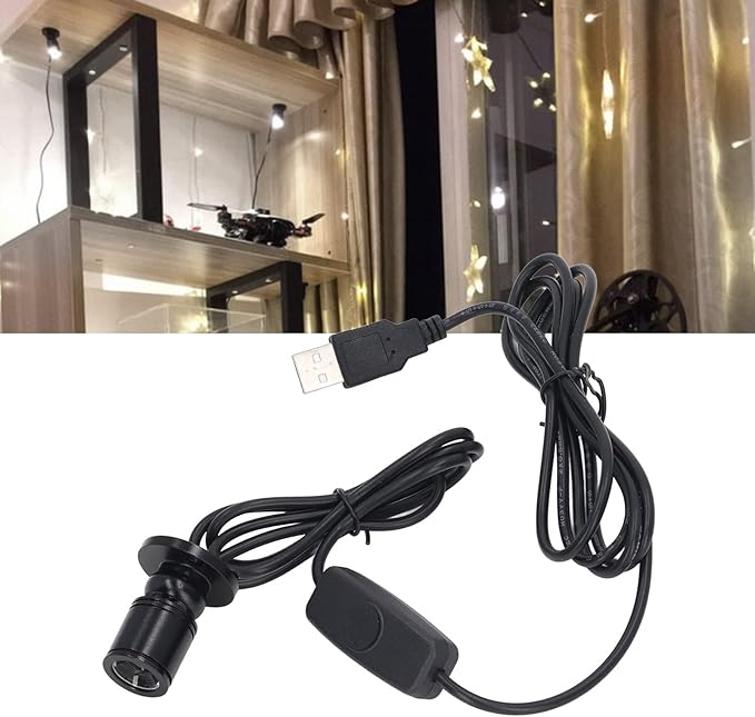 Zerodis 5V Mini Spot Lights Bright USB Dimmable LED Spotlight Spot Lights Indoor Accent Lighting with 6.6ft Cable Modern Spotlight for Showcase Jewelry Cabinet Porch (Positive White Light 6000K)