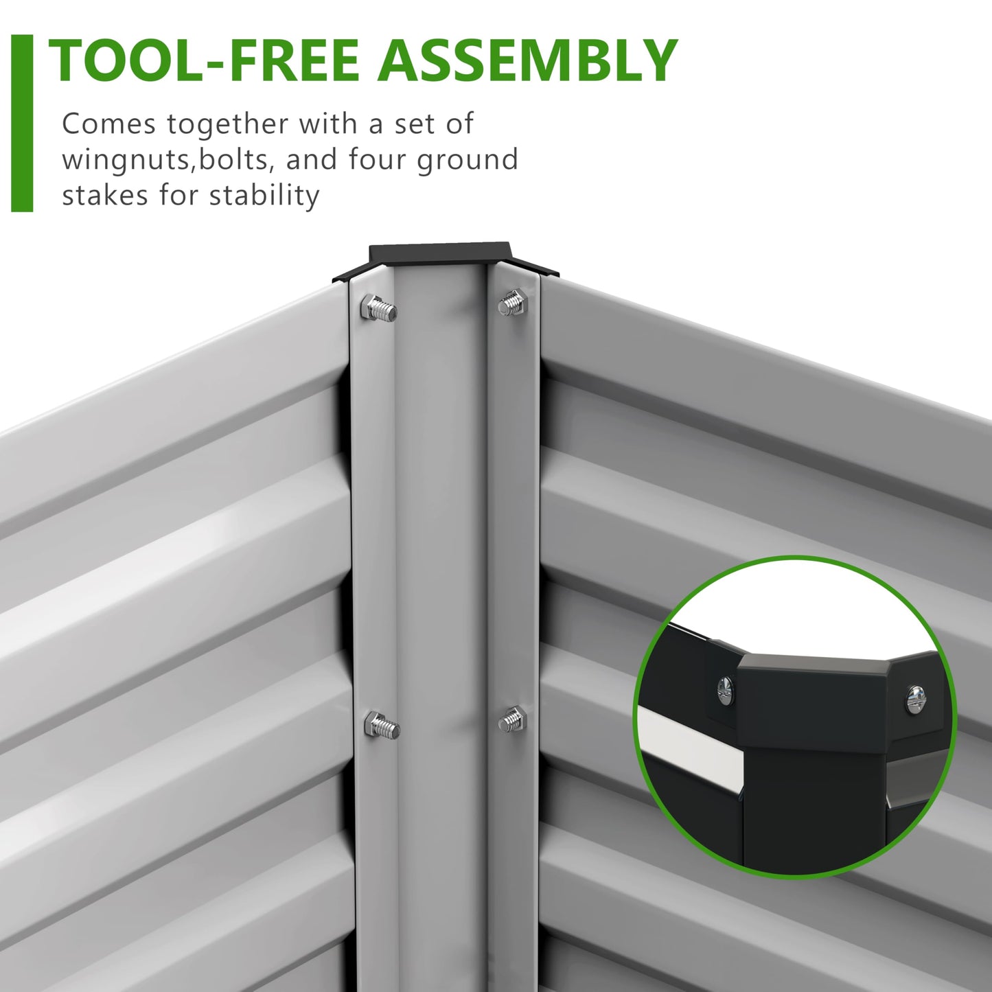 Easllre 2PCS 8x4x1ft Galvanized Raised Garden Bed Kit, Galvanized Planter Raised Garden Boxes Outdoor, Large Metal Raised Garden Beds for Vegetables,Black
