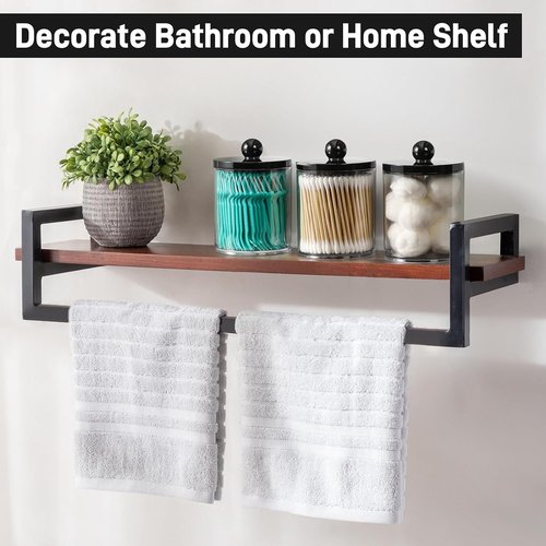 Clear & Black Acrylic Qtip Holder Dispenser | 4 Pack Cotton Swab Storage Canister Set - Bathroom Essentials