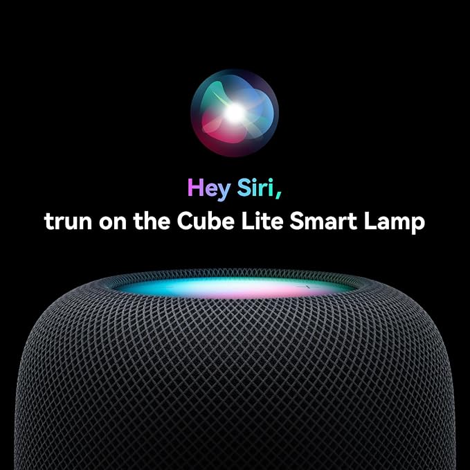 YEELIGHT Cube Smart Lamp, 16 Million Colors Option LED Cube Lamp, Dynamic Lighting, Music Flow, Clock, Text & Emoji Modes, WiFi Connected, APP Control Desk Lighting for Kids Room, Relaxation