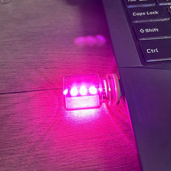 USB LED Car Interior Atmosphere Lights,USB Retro Car Lamps,Plug-in USB Automotive Light,Touch Control LED Night Light,Mini LED Bulb Lamp for Car, Bedroom, Hallway,Living Room,Computer