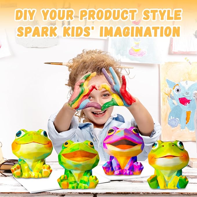 Paint Your Own Frog Lamp Kit, Arts and Crafts for Kids Ages 8-12, Crafts for Kids Ages 4-8, DIY Frog Gifts for 10 Year Old Girl, Art Supplies Painting Kit for Kids Birthday Ages 3 4 5 6 7 8 9 10 11+