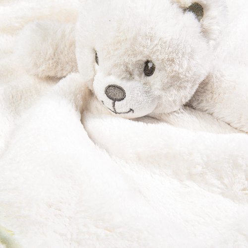 BEILIMU Bear Security Blanket Soft Baby Lovey Fluffy Blanket Unisex Lovie Snuggle Toy Baby Bear Stuffed Gift for Newborn, Boys and Girls, 16 Inch