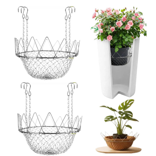 Adjustable Planter Insert 2pcs Planter Inserts for Tall Planters, Adjustable Planters Riser for Pots, Easy to Use, for 12-18 Inch Wide Pots, for Home Wedding & Party Decor, Indoor Outdoor