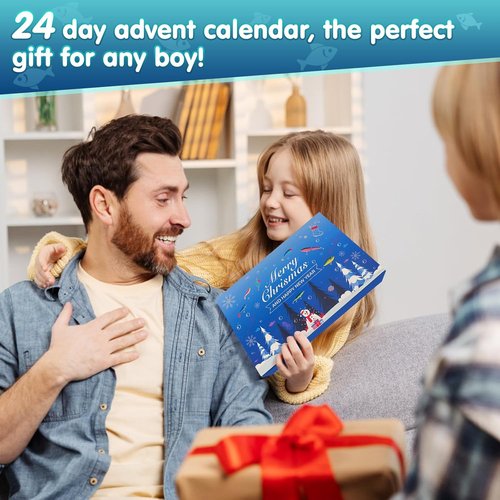 Advent Calendar 2025 Fishing Lure - Lifelike Multi Jointed Swimbait for Men & Boys | 24 Days of Christmas Surprises