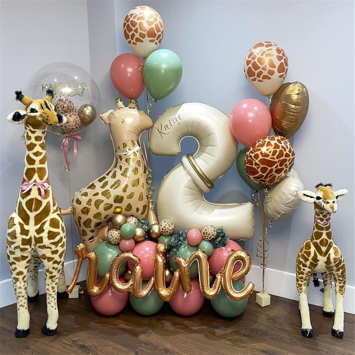 Skiennix 40-Inch Beige Foil Number Balloons Set | Self-Inflating 0-9 for Birthday & Anniversary Decor