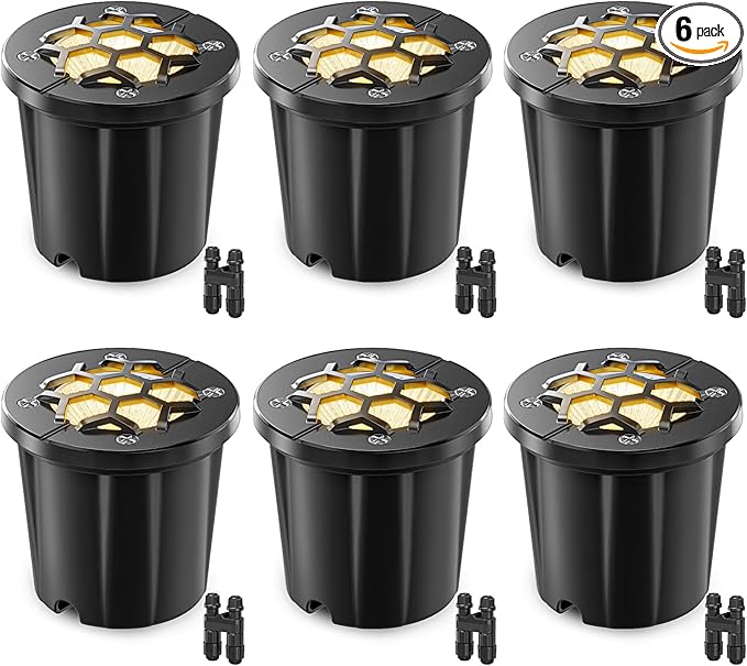 HIBOITEC Low Voltage Landscape Lights 12W, LED Outdoor In-Ground Lights 1200LM Ultra Bright Waterproof IP67 Pathway Lights, 12-24V AC/DC Landscape Lighting for Yard Garden Tree Uplighting, 6 Pack