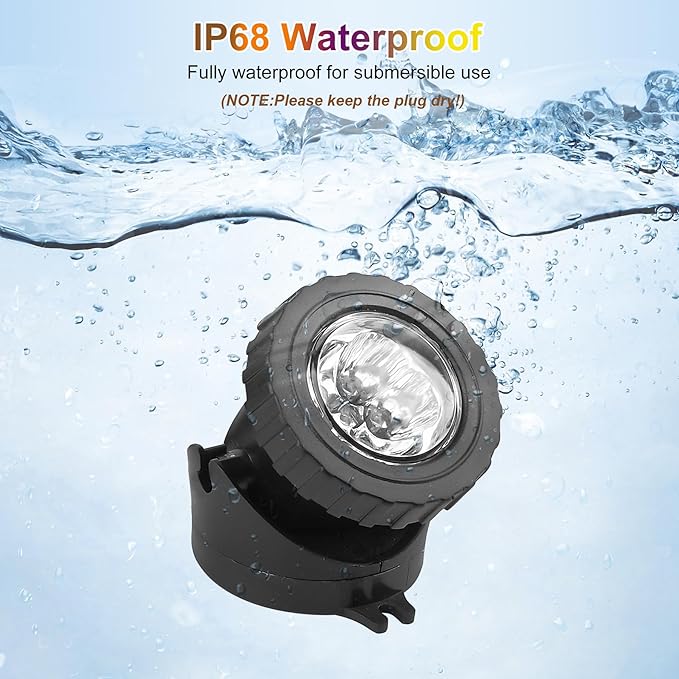 RGB Underwater Pond Lights, Super Bright LED Submersible Fountain Light Colored Landscape Spotlights, Bluetooth APP Control IP68 Waterproof for Fish Aquarium Tank Garden Yard Pool (Set of 12)