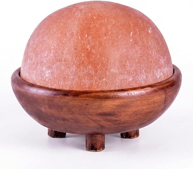 Himalayan Salt Lamp Dome Detox – Mini 7 Inch Diameter – Foot & Hand Detox – Natural Himalayan Salt Dome with Dimmer for Adjustable Heat – Wellness & Relaxation – Ideal for Home or Spa Use