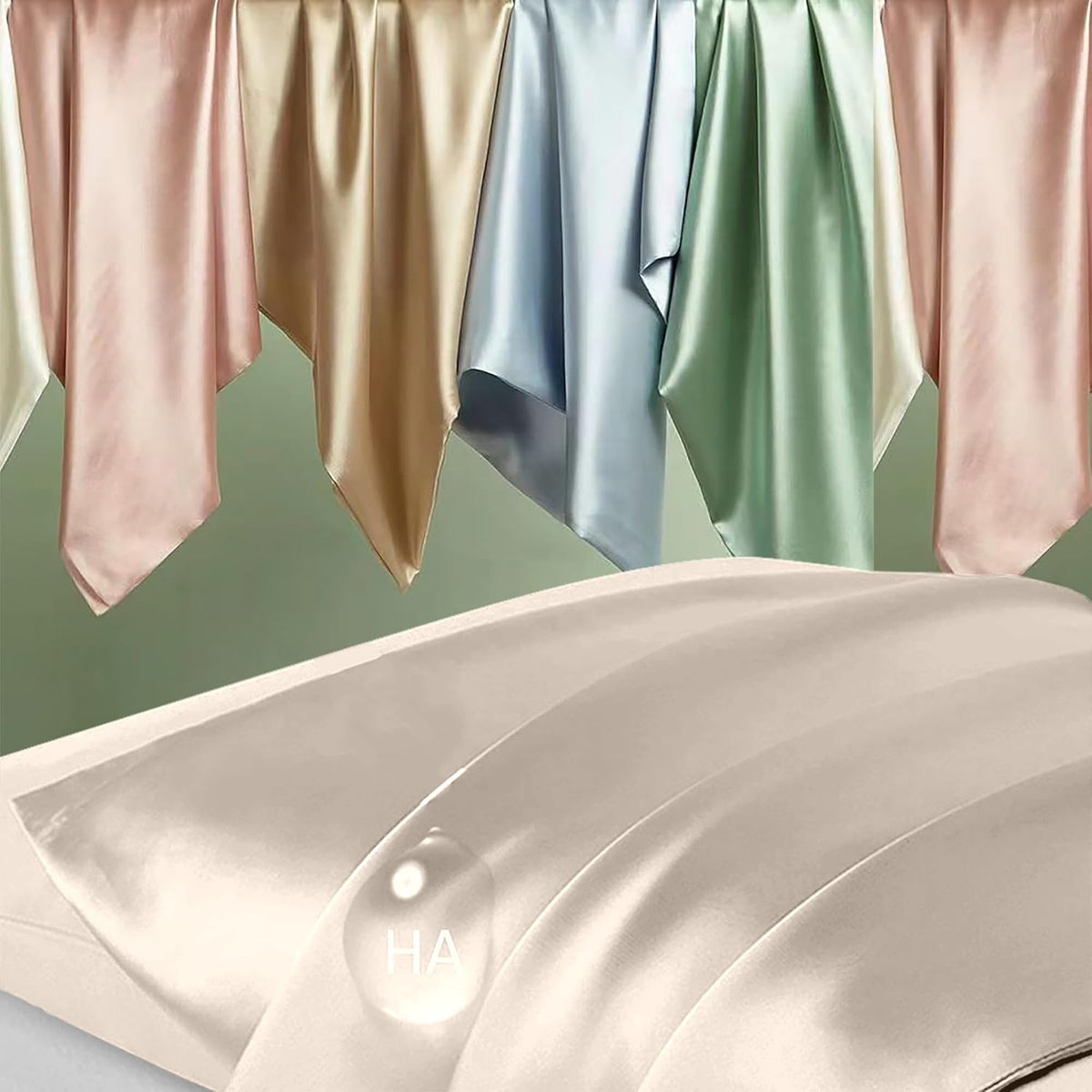 Skiennix Mulberry Silk Pillowcase Set - Anti-Acne & Hair Care | Queen Size, 2-Pack, Beige