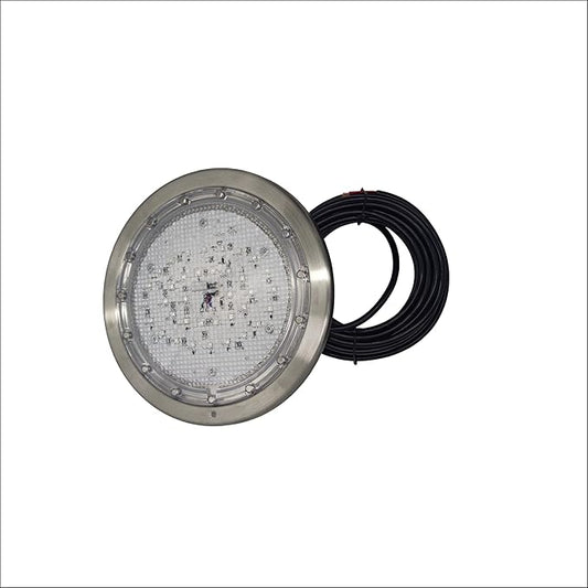 10 Inch LED Multicolor Inground Pool Light – Stainless Steel Housing, 50ft Cord for Wet Niche (Without Controller)