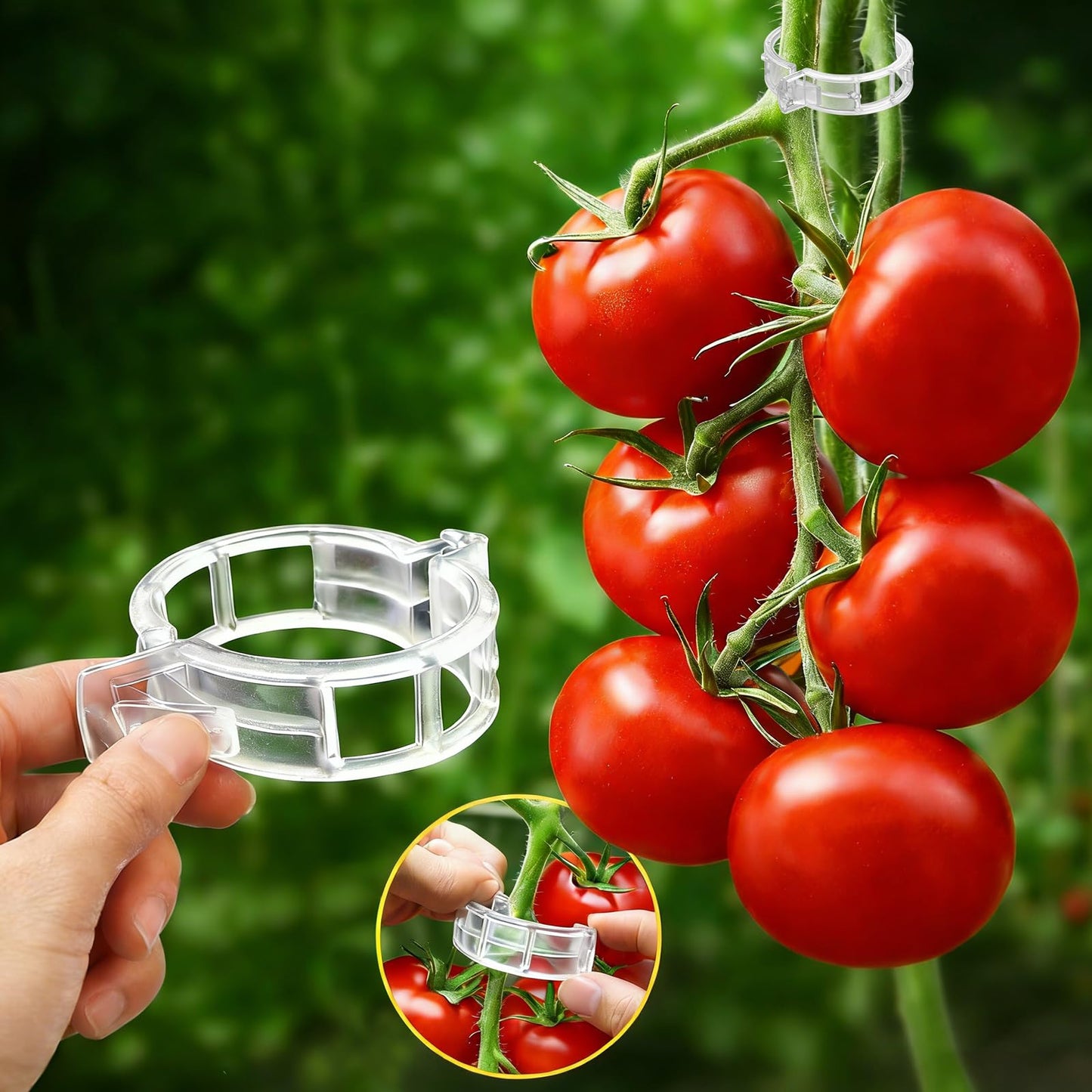 FEED GARDEN Plant Support Stakes Peony Cages and Support and 120Pcs Plant Clips for Climbing Plants