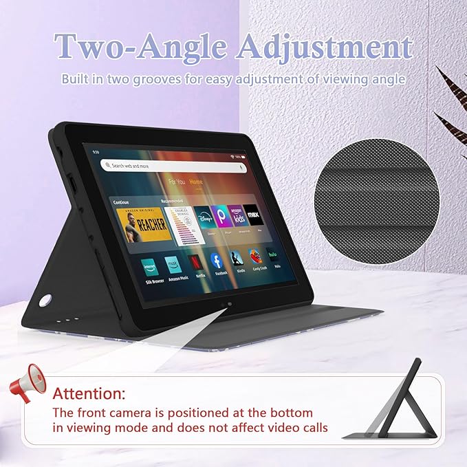 Case for (2023/2021 Released 13th/11th Generation) 10/10 Plus, Slim Lightweight Folio Book Cute Auto Wake/Sleep Smart Cover for Tablet 10.1" (Flower Purple)