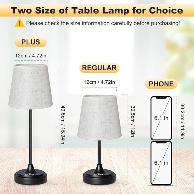 Cordless Table Lamp Rechargeable,5000mAh Battery Operated Desk Lamp,3 Colors & 7 RGB Stepless Dimmable,Touch Ambient Light for Bedside,Bedroom,Dining Room,Living Room,Black,FlaxenShade
