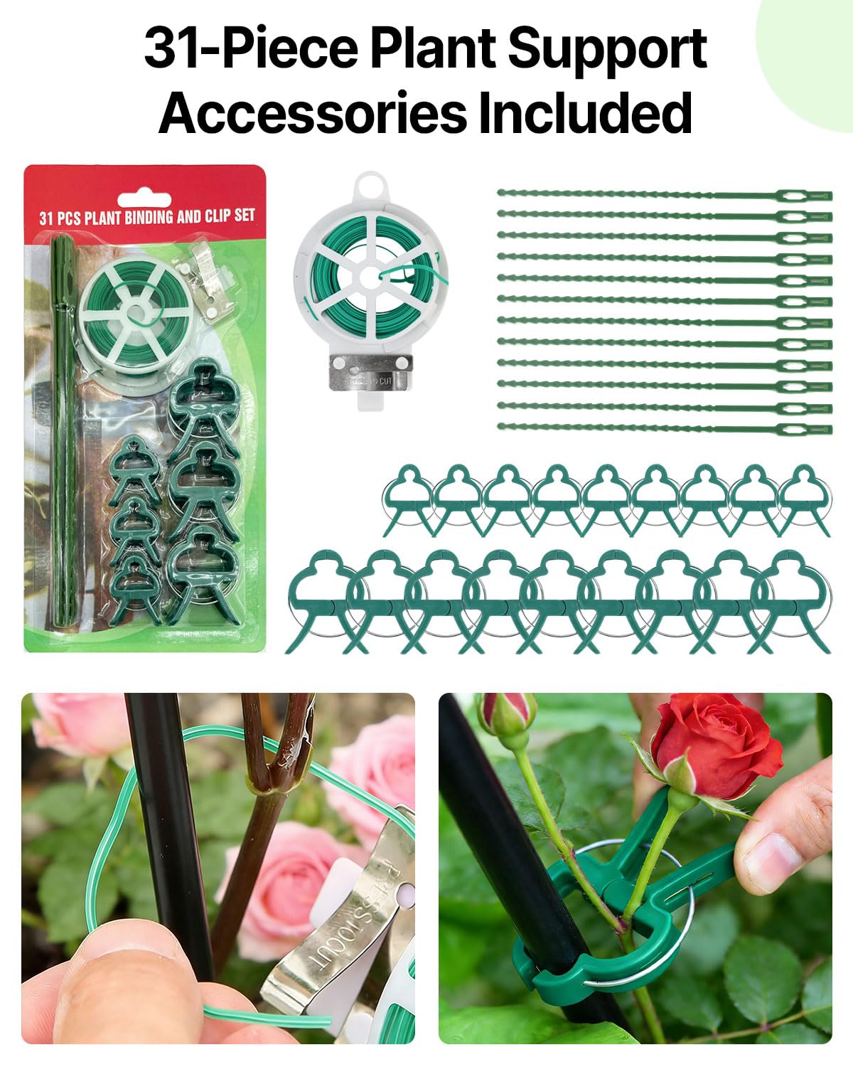 Suteck Garden Trellis for Climbing Plants Outdoor, 71” H x 20” W, 2 Pack Metal Garden Trellis with Rustproof Powder-Coated, Rose Trellis for Patio Lawn Yard, Flower & Vegetable Support