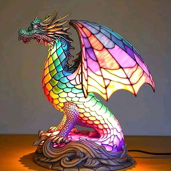 Vintage Animal Night Light Home Decor,Bohemian Resin Decorative Bedside Lamp,Retro Painting Table Lamp Nightlight for Bedroom Decoration, Party Decor,Gift for Animal Lovers,Friends and Familys 5.91In