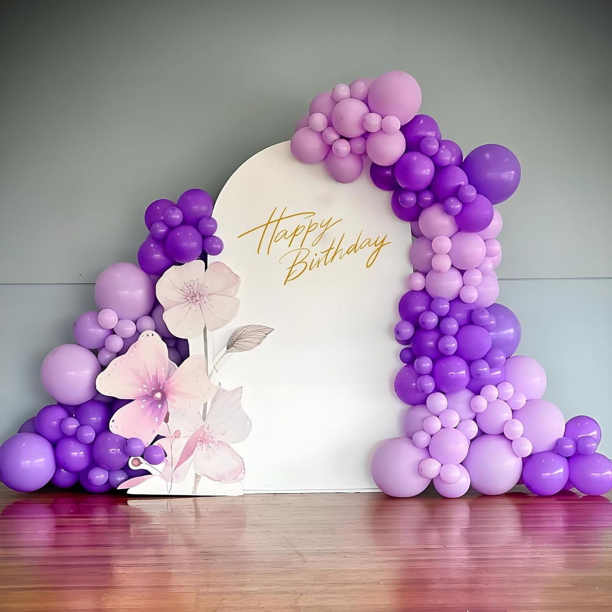 Skiennix Purple Balloon Kit - 120 Pcs in 5-18 Inch Sizes for Birthday, Wedding & Baby Shower Decor