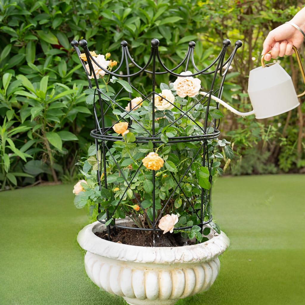 GOOOXIM Large Obelisk Trellis for Plant Supports 18.5in x 22.9in - Durable Metal Garden Support Cage for Peonies, Ideal for Indoor & Outdoor Use, Elegant Design, Easy to Install