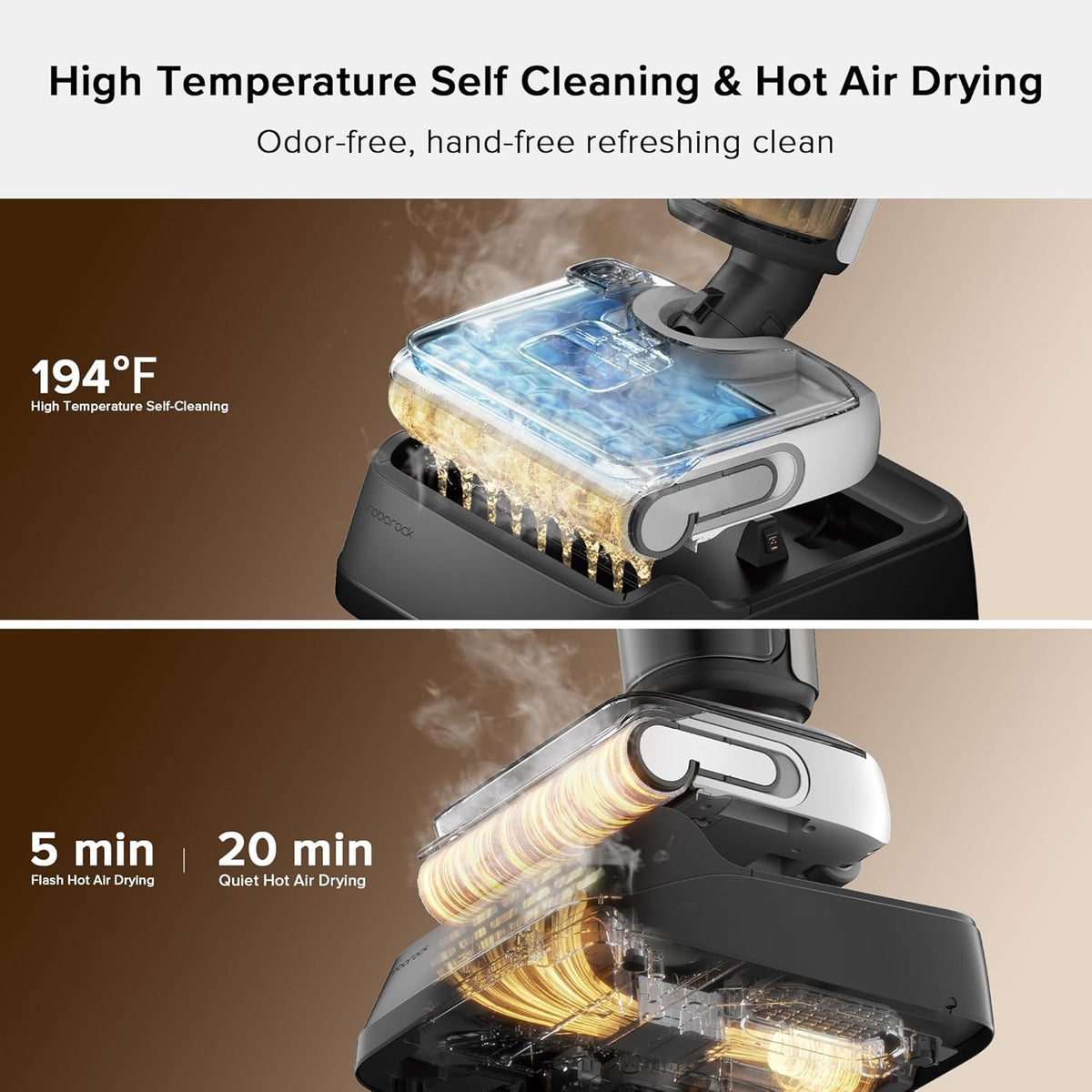 Roborock F25 BX Wet Dry Vacuum Cleaner - Cordless All-in-One Mop with 20000Pa Suction & Self-Cleaning