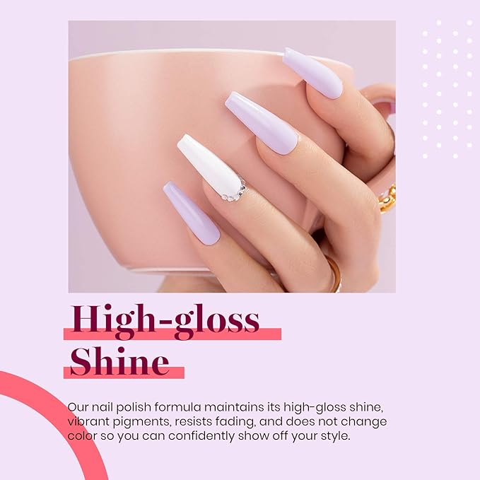 beetles Light Purple Gel Polish - 15ml Lilac Purple Violet Mauve Color Nail Gel Soak Off Uv LED Nail Lamp Gel Polish Spring Colors Nail Art Manicure Salon DIY Home Solid Color Gel