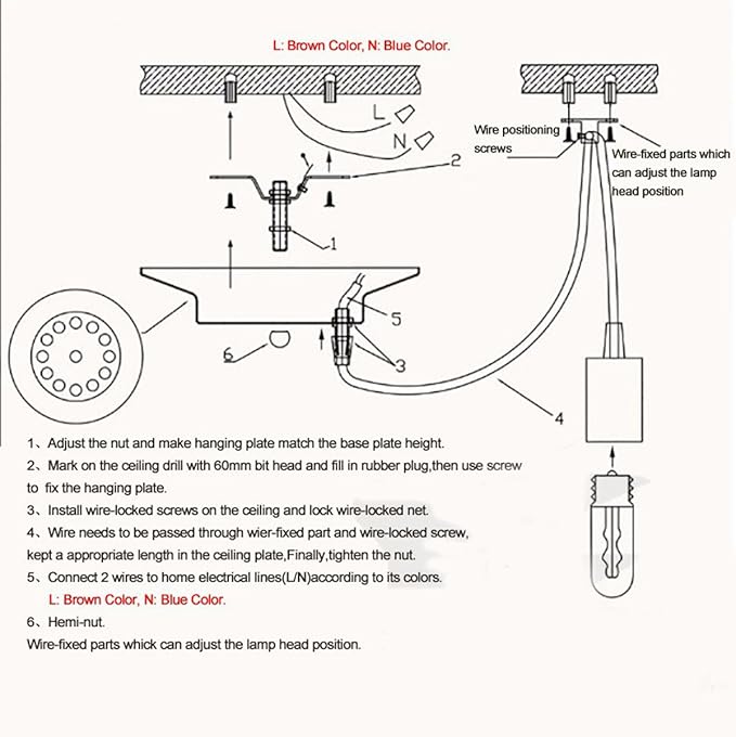 Ceiling Spider Lamp Light Pendant Lighting, Antique Classic Adjustable DIY Lighting Chandelier Modern Chic Industrial Dining 8 Arms(Each with 1.7m Wire)