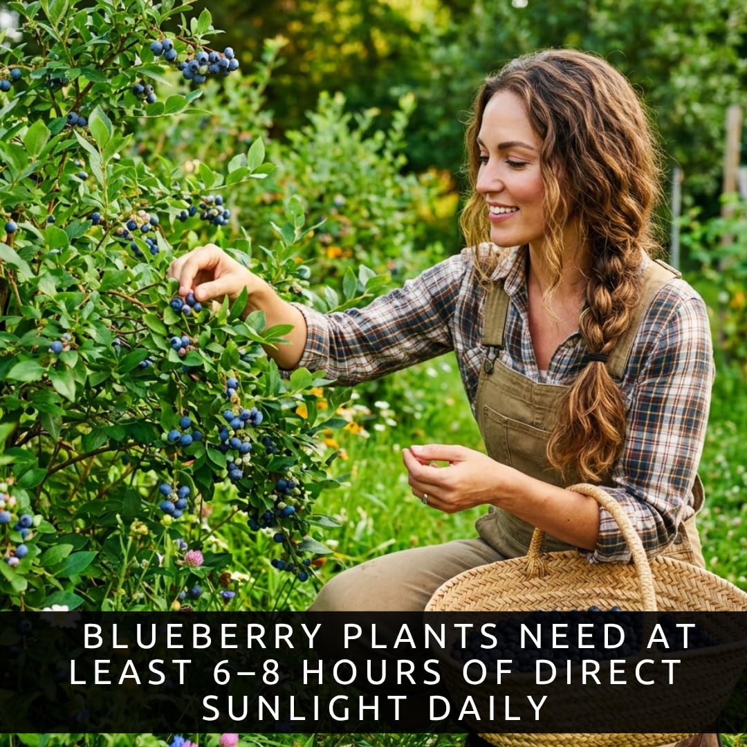 5 Blueray Blueberry Tree Seedlings Live Plant – Fruit Bearing Blueberry Bush Starter in Box – Healthy Rooted Sapling for Outdoor Garden, Patio or Container Growing (5 Plants)