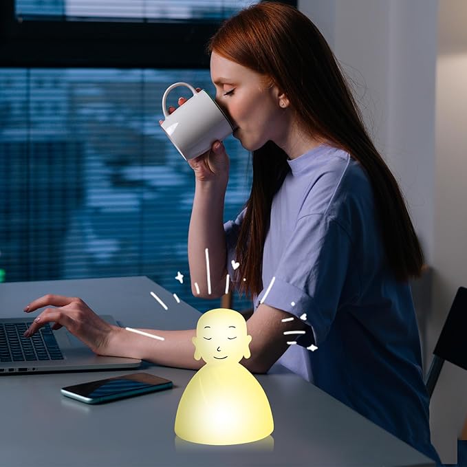 YeeBeny Breathing Lamp Guided Visual Meditation Tool for Mindfulness,Anxiety Relief&Calm Your Mind for Stress&Visual Relaxation and Restful Sleep,2 Breathing Modes, 4-7-8s and 4-4-4-4s