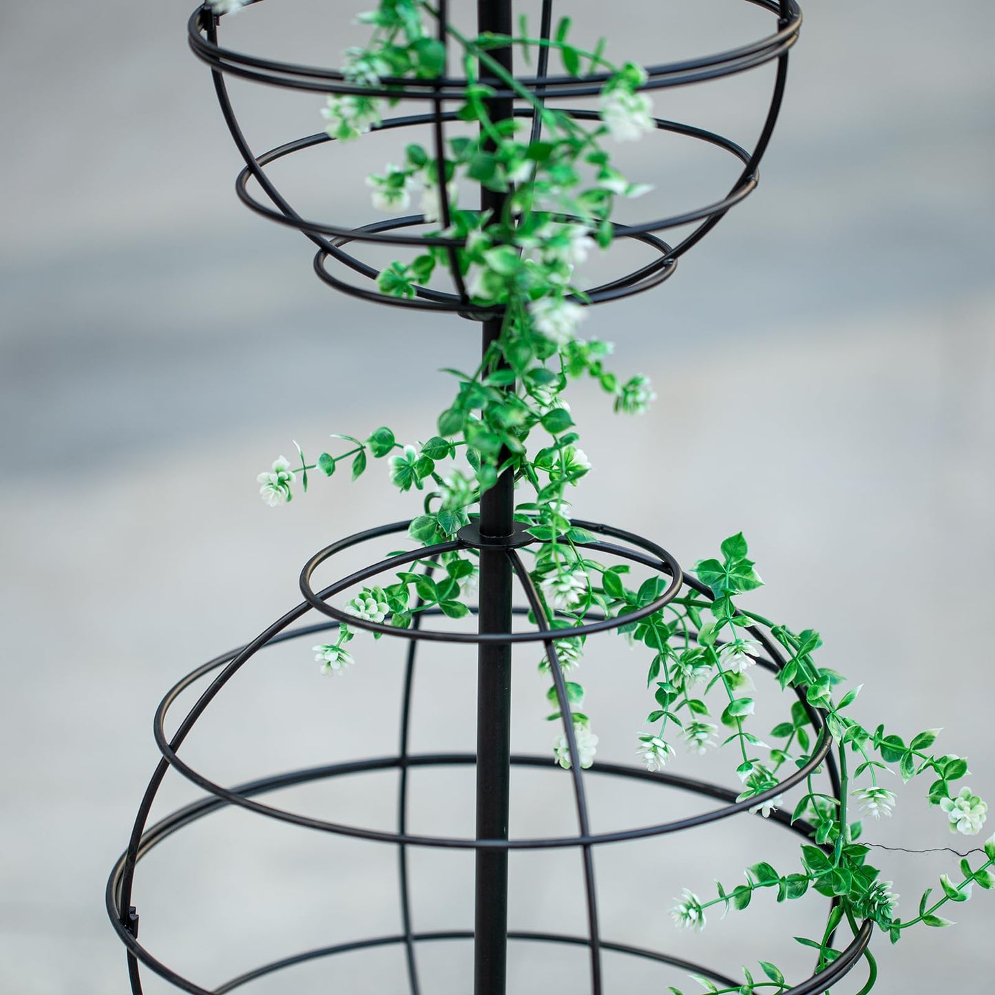 GOOOXIM Obelisk Trellis - Elegant 49.5 x 12 Inch Metal Climbing Plant Support for Outdoor Roses, Potted Vines, and Flower Gardens - Perfect Decorative Accent for Home and Garden Decor