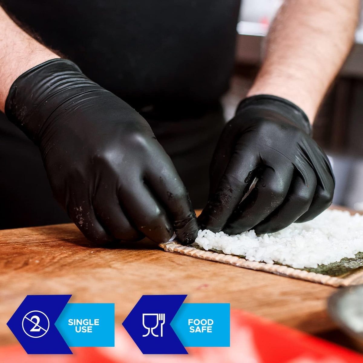 Nitrile Exam Gloves - Latex-Free, Powder-Free, Non-Sterile Disposable Gloves for Medical & Kitchen Use