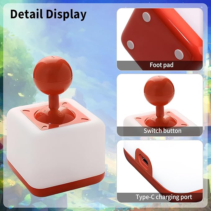 Rocker Night Light Lamp, 2-Speed Timer Bedside Lamp Rechargeable USB LED Companion Light with DIY Emoji Stickers, Side Table Light for Night Rising (Red)
