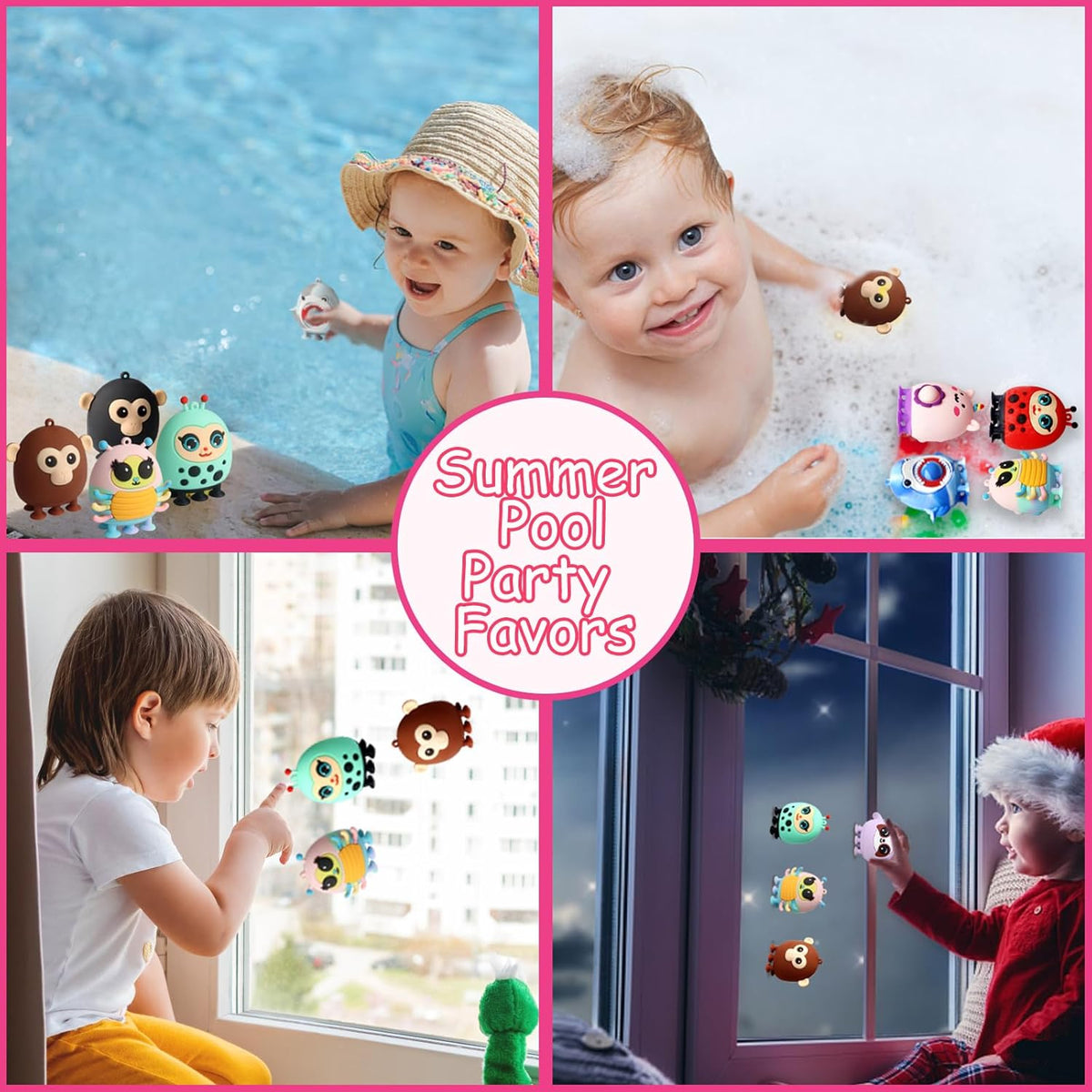 Skiennix 12 PCS Animal Suction Pop Fidget Toys - 3D Silicone Fun for Kids | Perfect Party Favors & Prizes
