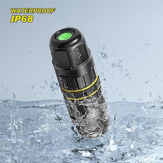 10 Pcs M16-3pin Ip68 Outdoor Waterproof Junction Box Electrical Cable Connector, Easy to Install, M16 for 3.5-10mm Wire Range(ac 400v, 17.5a), 2 Way