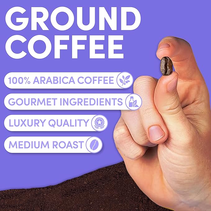 Highlander Grogg Ground Coffee 12oz – Butterscotch Caramel Vanilla Flavored Coffee, Medium Roast Gourmet Arabica, Specialty Grade, Smooth & Sweet