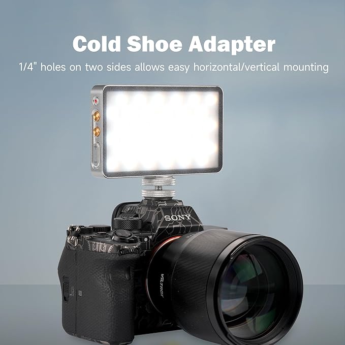 VILTROX 6000mAh On Camera LED Light, APP Control RGB Video Light, All Metal RGB Portable LED Photography Lighting, Led Camera Light Panel for Video Recording (Retro 08X)