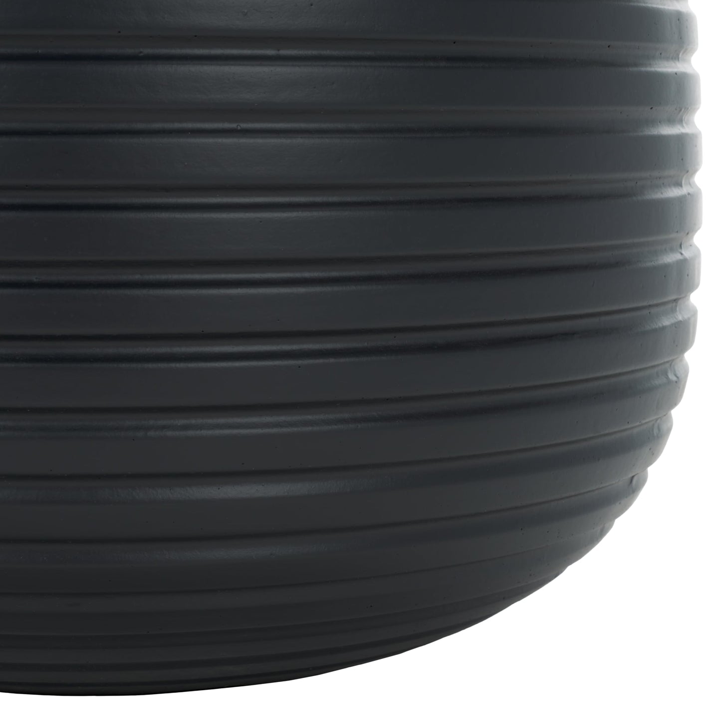 SAFAVIEH Outdoor - Jasper Black Cement Ficonstone Planter Pot Set of 2 with Drainage Hole, Frost Resistant Garden Planters for Patio, Deck, Indoor Outdoor Use (PAT1535A-SET2)