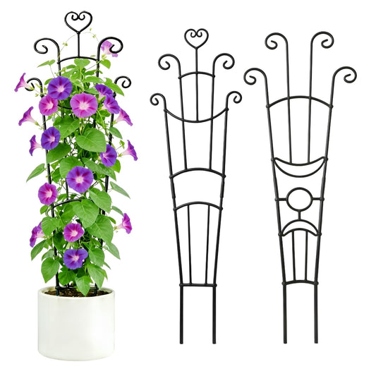 Plant Trellis for Climbing Plants Indoor 2Pcs Small Garden Trellis for Potted Plants Sturdy Metal Houseplant Support 33in Taller Plant Trellis for Monstera pothos lvy Vine