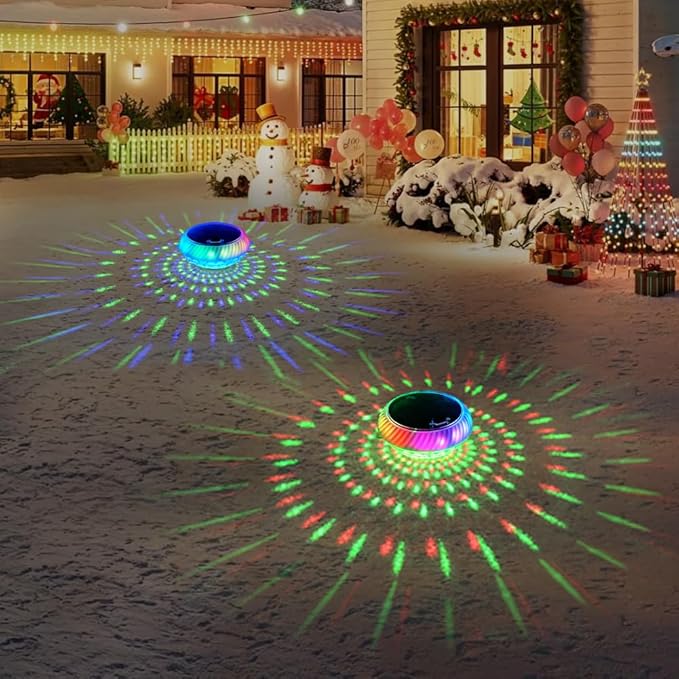 FirstE Solar Floating Pool Lights, 7.6" Dynamic RGB Color Floating Solar Pool Lights IP68 Waterproof, Light Sensing LED Pool Decor Light for Inground, Above Ground Pools, Outdoor, Garden, Party