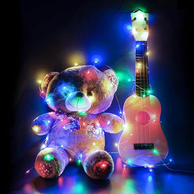 100 Pack Fairy Lights 7Ft 20 LED Twinkle String Lights Battery Operated Waterproof Firefly Starry for Mason Jar Party Wedding Christmas Valentines Day,10-Colors