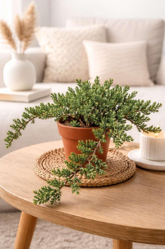 Bonsai Juniper Live Plant for Indoor | Different Houseplants in 4'' & 6'' Pot | Real House Plant Decor for Living Room, Office, Desk & Bathroom | Ficus microcarpa compacta | Chinese Banyan
