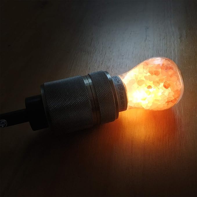 Himalayan Glow Himalayan Salt Light Bulb, Warm Amber Glow, Dimmable A19, Converts any Fixture to Salt Lamp, Nightlight , 1 Count, Pink