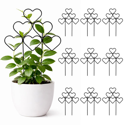 ZOUTOG 15 Inch Trellis for Climbing Plants Outdoor 9 Pack,Rustproof Metal Garden Trellis for Potted Plants,Sturdy Houseplant Support Indoor Outdoor for Ivy Pothos Monstera Hoya Flower Vine