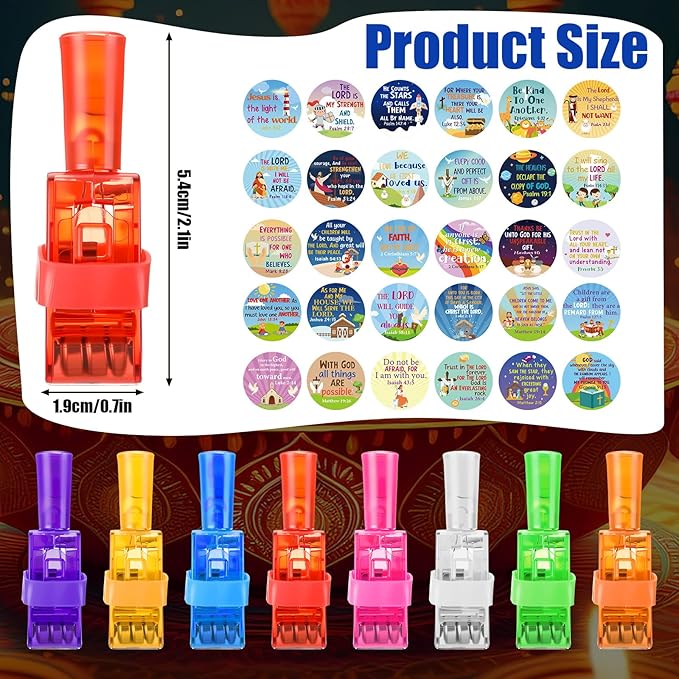 Tuanse 30 Pcs Christian Easter Gifts for Kids Bulk Religious Sunday School Prizes Gift Toys Glow in The Dark Inspirational Finger Light Bible Church Christian Easter Basket Stuffers
